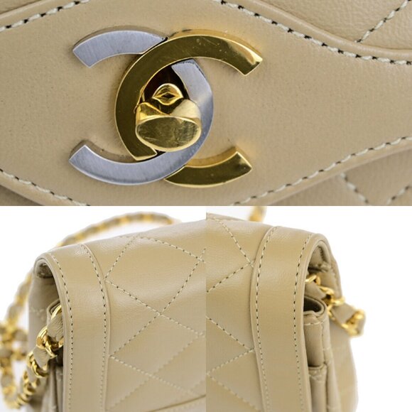 CHANEL Paris CC Mini Matelasse Flap Chain Shoulder Bag Leather - Picture 8 of 16